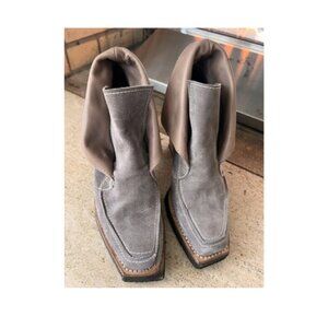 Dusica Sacks Italian Leather handmade distressed ankle boots sz 7